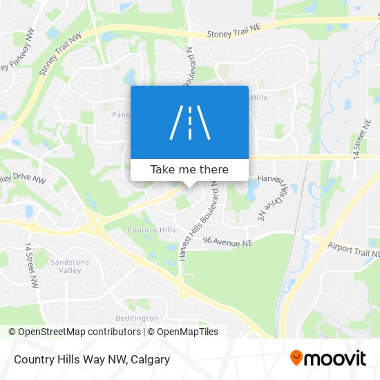 Country Hills Way NW map