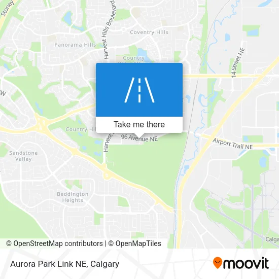 Aurora Park Link NE map