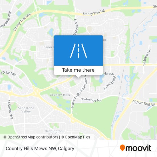 Country Hills Mews NW map