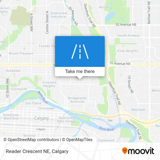 Reader Crescent NE map
