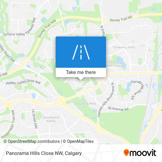 Panorama Hills Close NW map