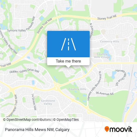 Panorama Hills Mews NW map