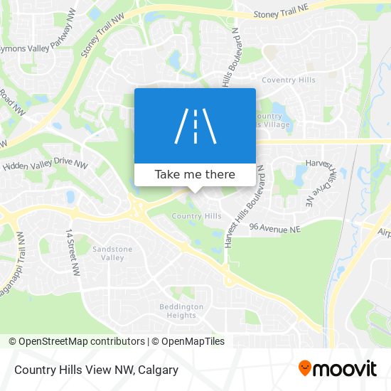 Country Hills View NW map