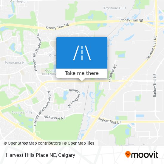 Harvest Hills Place NE map