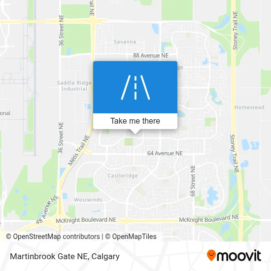 Martinbrook Gate NE map