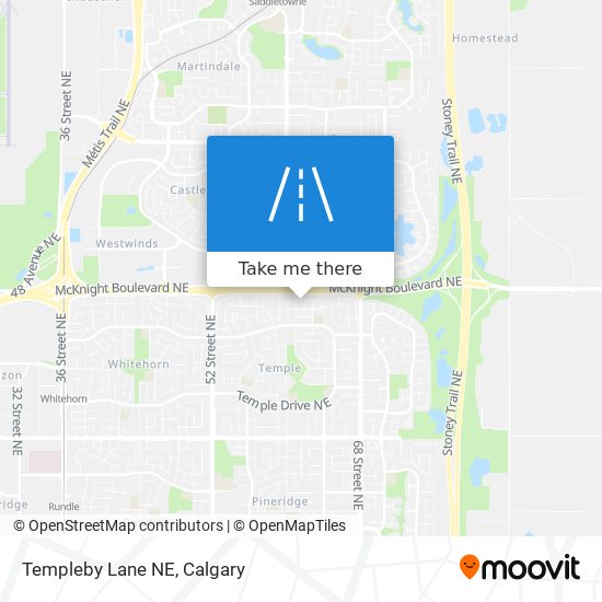 Templeby Lane NE map