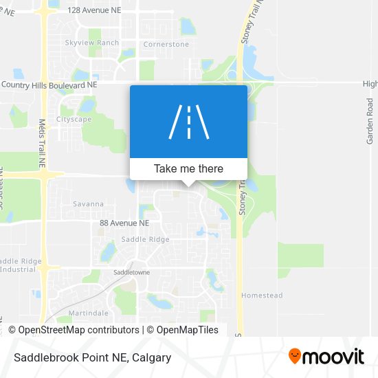 Saddlebrook Point NE map