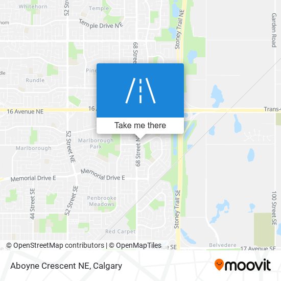 Aboyne Crescent NE map