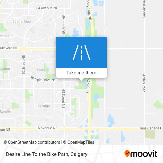 Desire Line To the Bike Path map