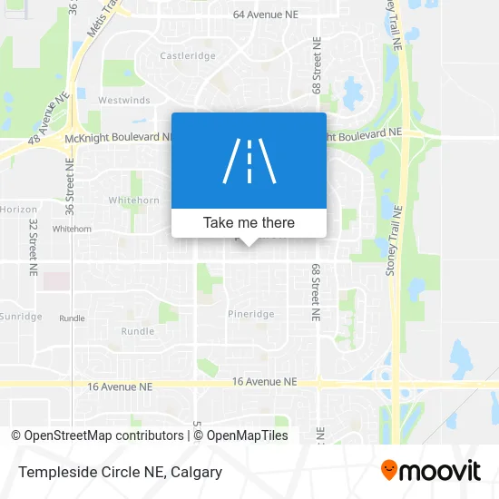 Templeside Circle NE map