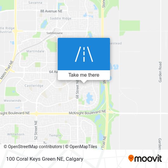 100 Coral Keys Green NE map