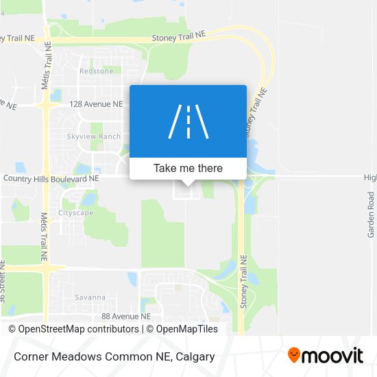 Corner Meadows Common NE map