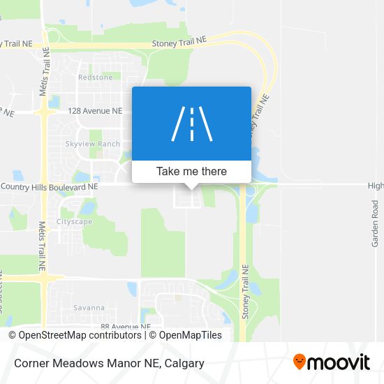 Corner Meadows Manor NE map