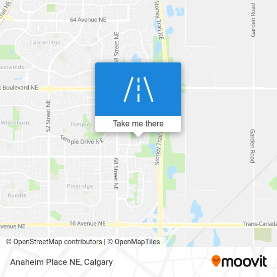 Anaheim Place NE map