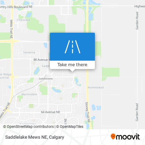 Saddlelake Mews NE map