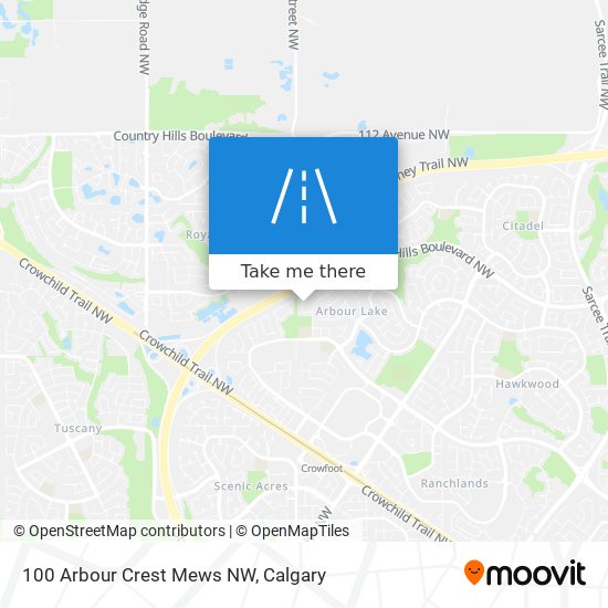 100 Arbour Crest Mews NW map