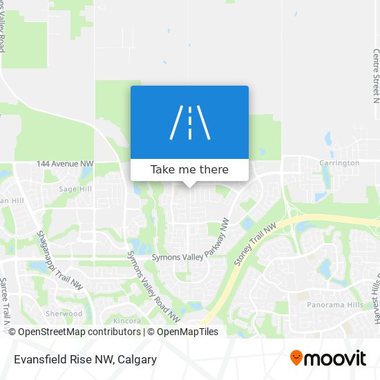 Evansfield Rise NW map