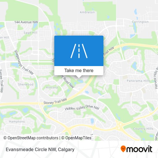 Evansmeade Circle NW map