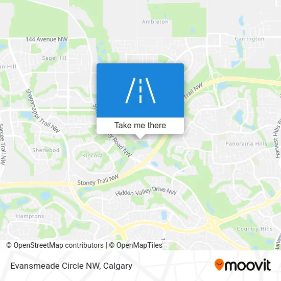 Evansmeade Circle NW map