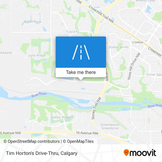 Tim Horton's Drive-Thru map