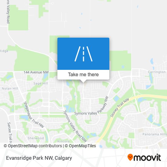 Evansridge Park NW map