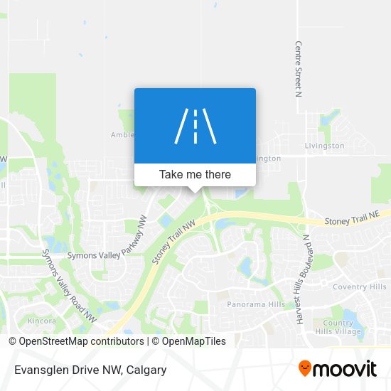 Evansglen Drive NW map