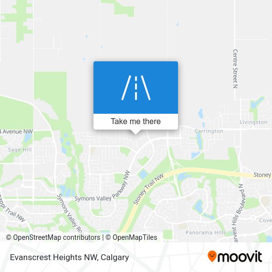 Evanscrest Heights NW map