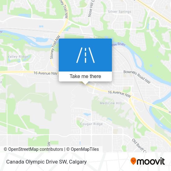 Canada Olympic Drive SW map