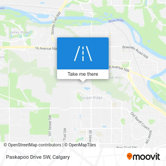 Paskapoo Drive SW map