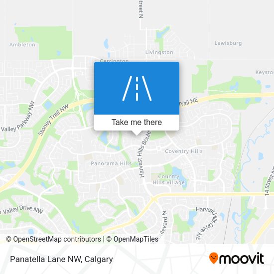 Panatella Lane NW map