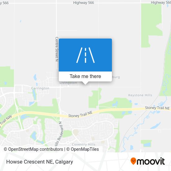 Howse Crescent NE map