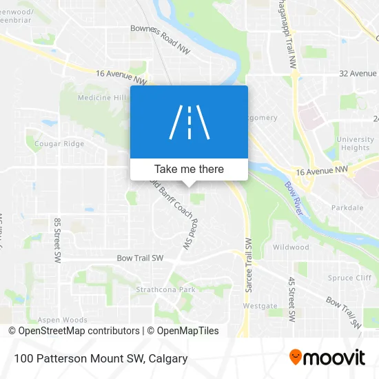 100 Patterson Mount SW map