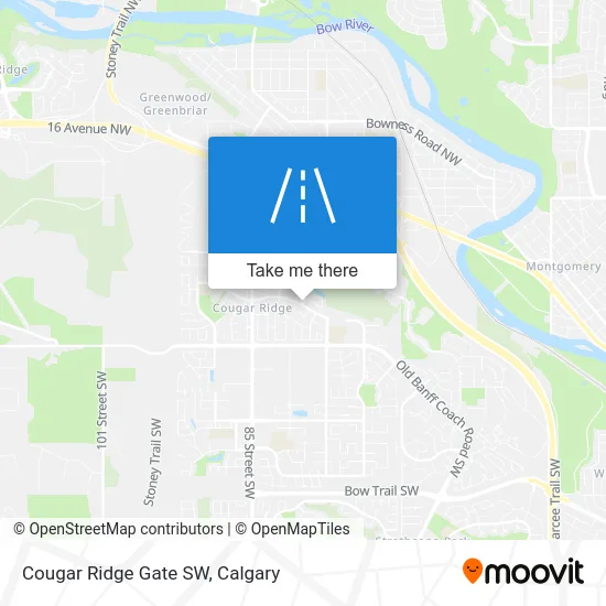 Cougar Ridge Gate SW map