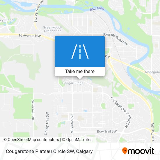 Cougarstone Plateau Circle SW map