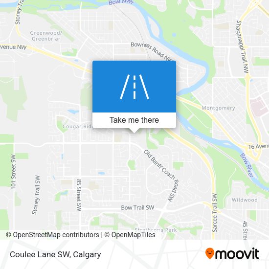 Coulee Lane SW map