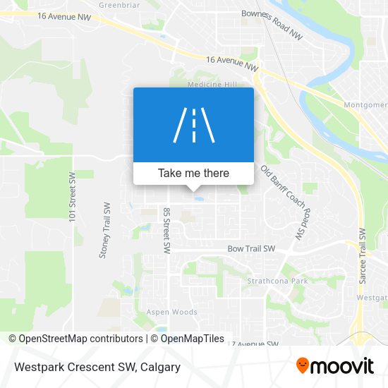 Westpark Crescent SW map