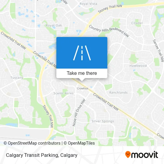Calgary Transit Parking map