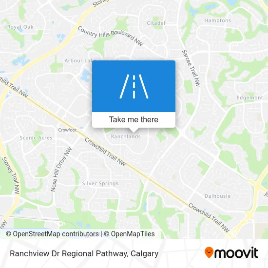 Ranchview Dr Regional Pathway map