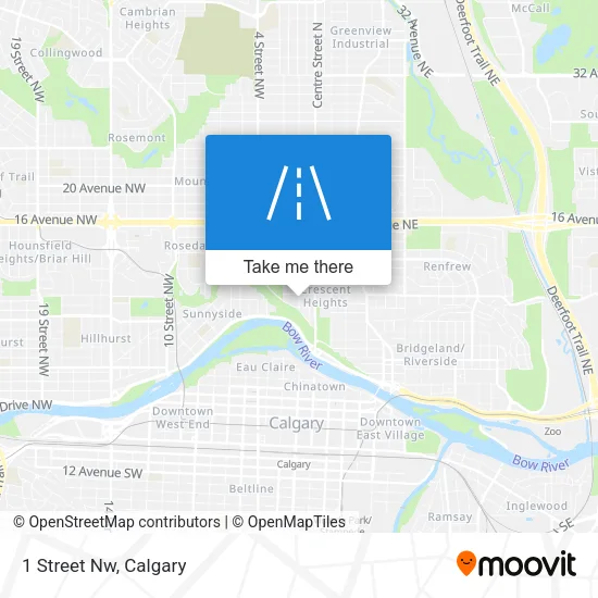 1 Street Nw map