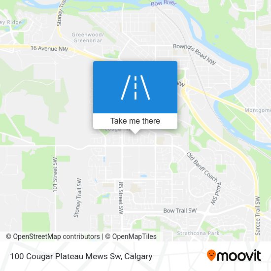 100 Cougar Plateau Mews Sw map