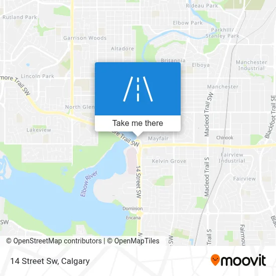 14 Street Sw map