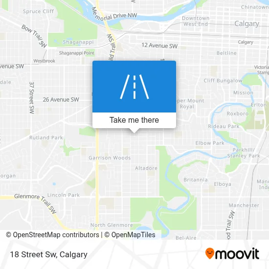 18 Street Sw map