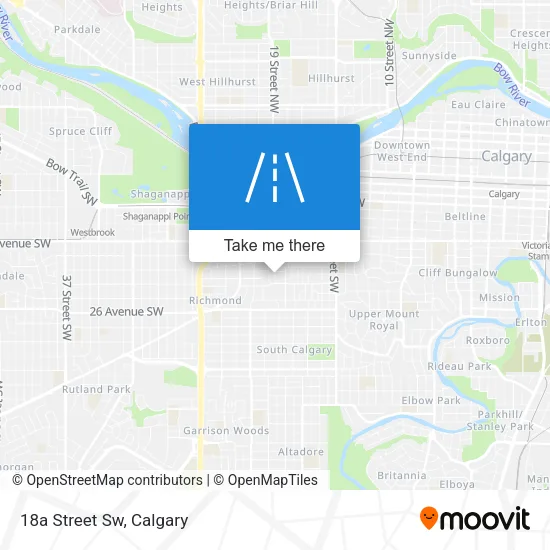 18a Street Sw map