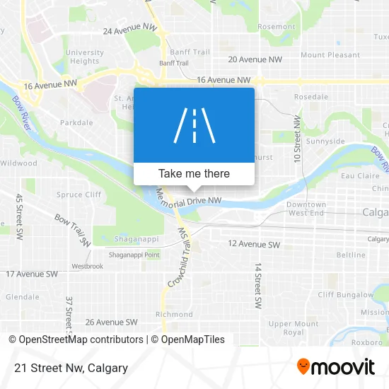 21 Street Nw map