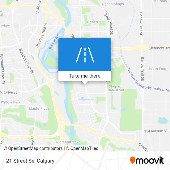 21 Street Se map