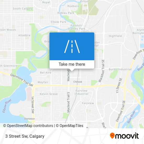 3 Street Sw map