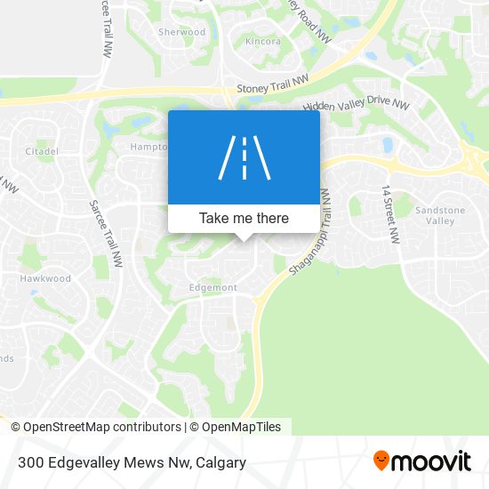 300 Edgevalley Mews Nw map