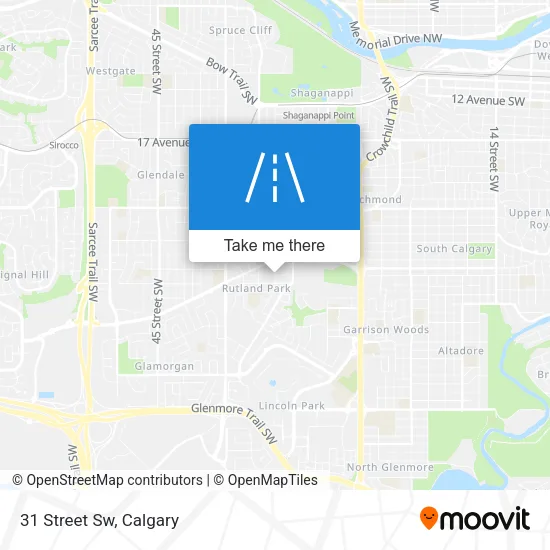 31 Street Sw map