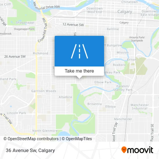 36 Avenue Sw map