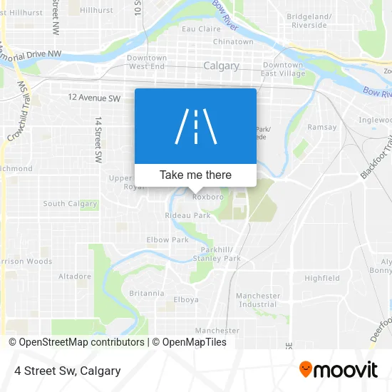 4 Street Sw map